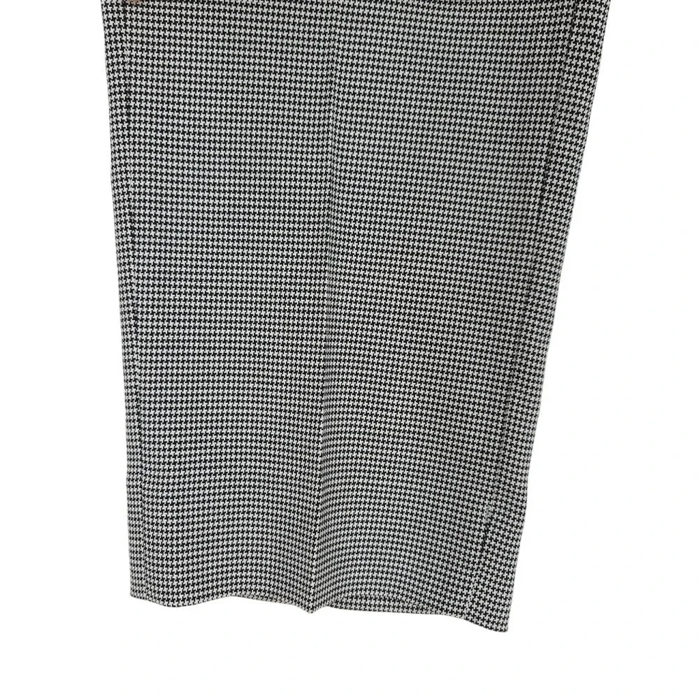 Banana Republic Ryan Slim Straight Dress Pants Black Houndstooth Trousers Slacks